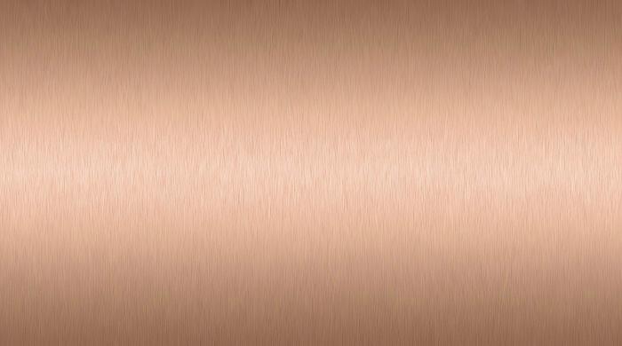 Brushed copper sheet with a smooth 2B finish, processed by an automatic metal brushing machine.