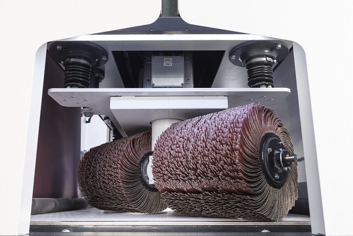 Interior view of heavy-duty rotary abrasive brush heads-sourced: timesaversinc